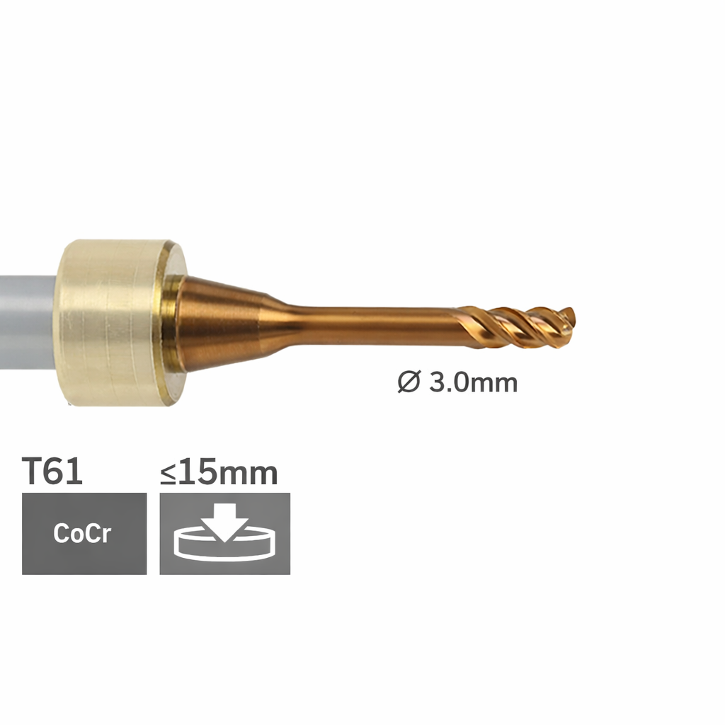 imes icore T61 - Ø 3,0 l 6,0 mm Quattro speed Fräswerkzeug l = 15mm
