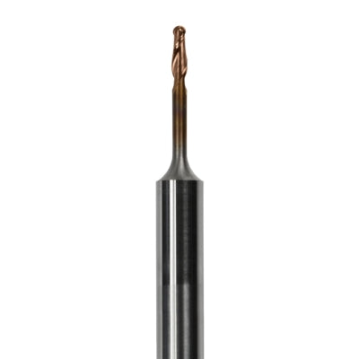 vhf Fräser für NEM-Werkstoffe Zweizahn-Radiusfräser, Ø = 1,0 mm (beschichtet) / M100-R2-32