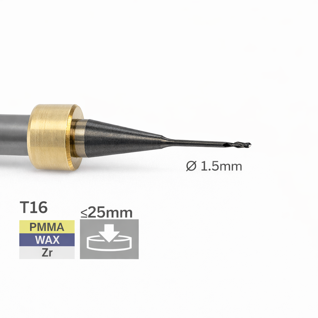 imes icore T16 - Ø 1,5 l 6,0 mm Radiusfräser lang (l = 15mm)