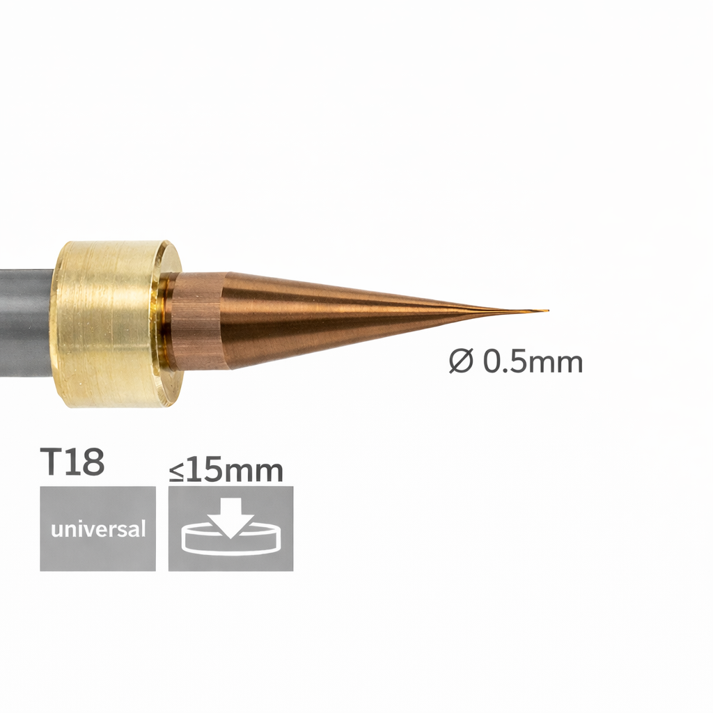 imes icore T18 - Ø 0,5 l 6,0 mm Radiusfräser (l = 4mm), universal