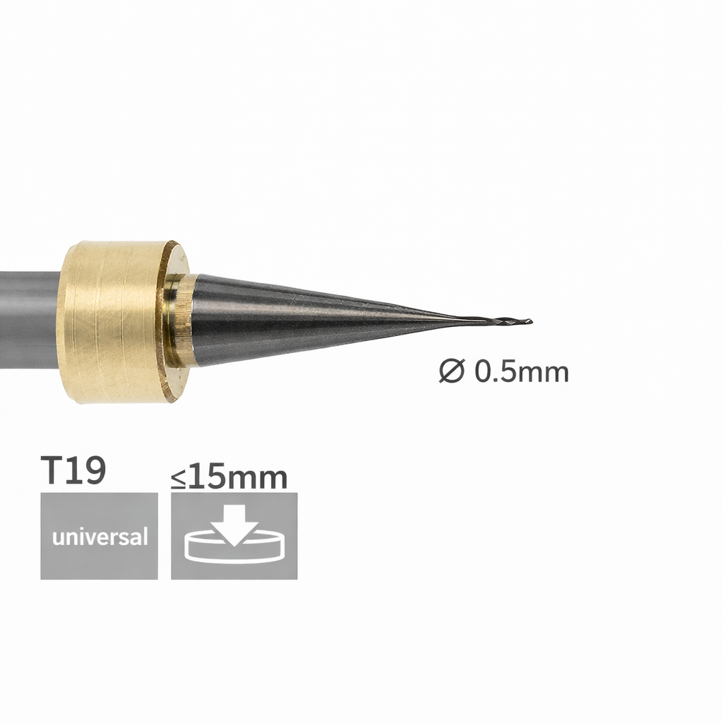 imes icore T19 - Ø  0,5 l 6,0 mm Schaftfräser (l = 4mm), universal