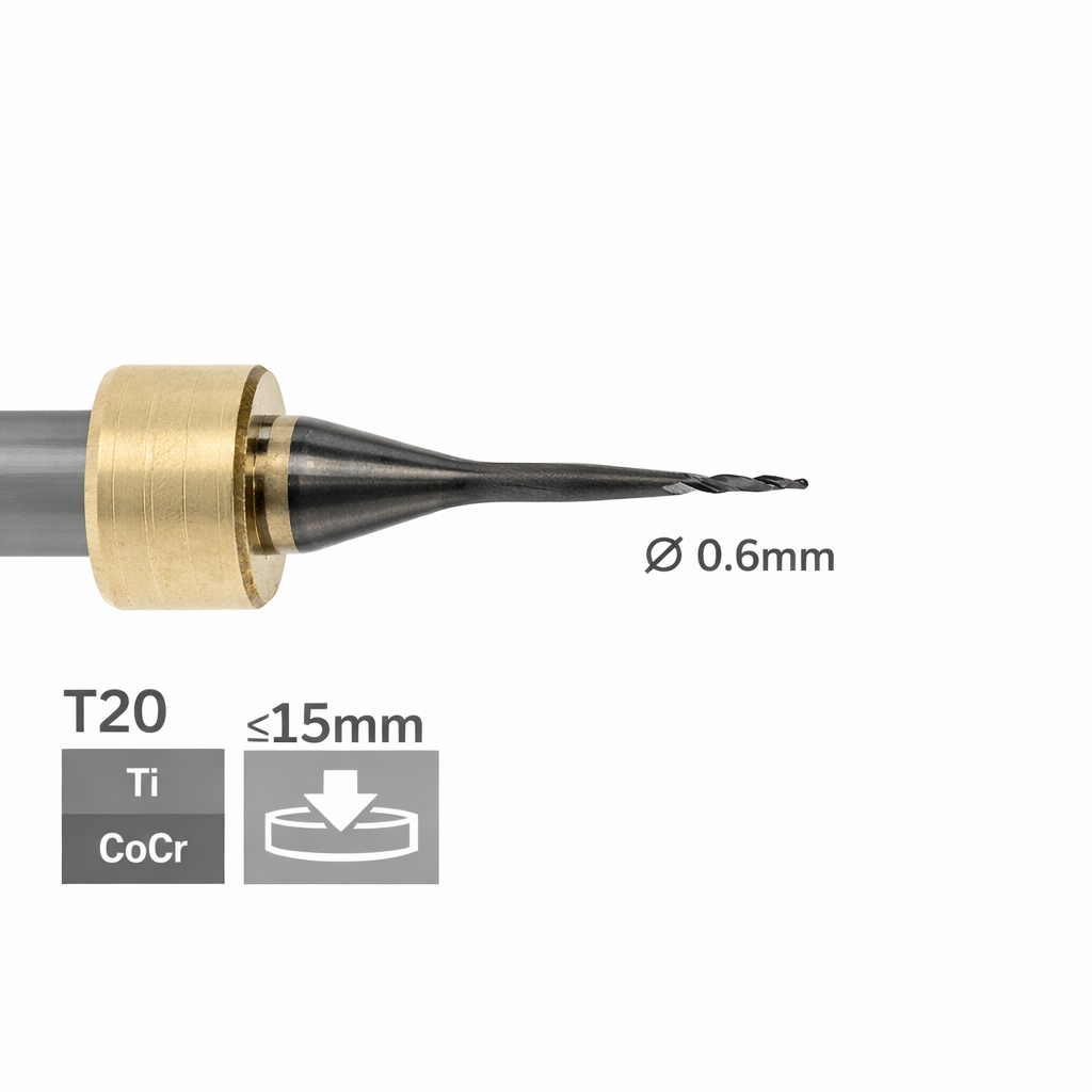 imes icore T20 - Ø 0,6 l 6,0 mm Radiusfräser konisch