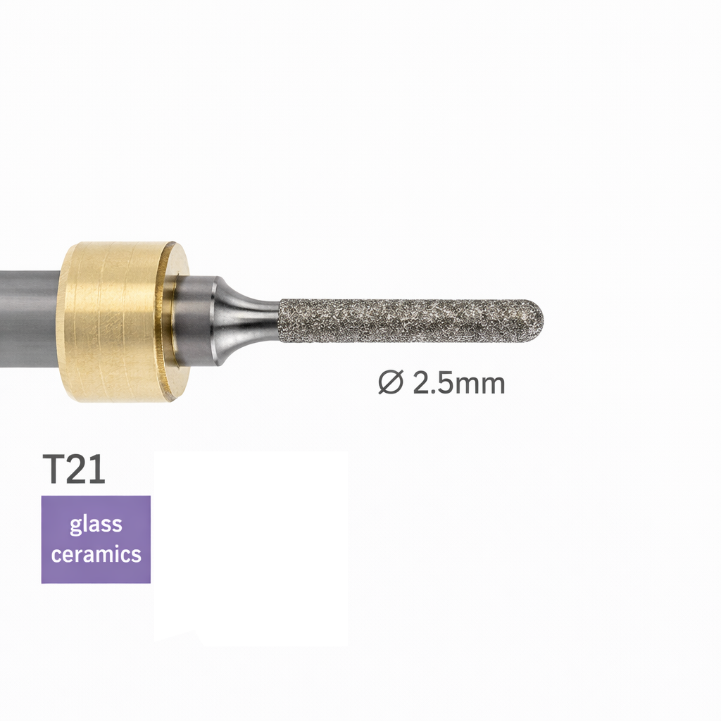 imes icore T21 - Ø 2,5 l 6,0 mm Radiusschleifstift diamantiert