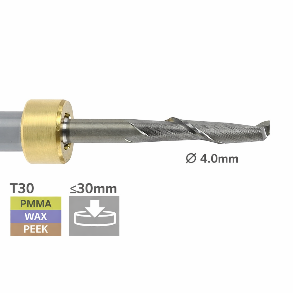 imes icore T30 - Ø 4,0 l 6,0 mm Schaftfräser (l = 32mm, Einschneider)