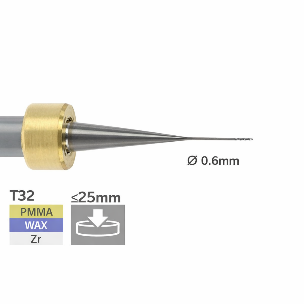 imes icore T32 - Ø 0,6 l 6,0 mm Radiusfräser lang l = 12mm
