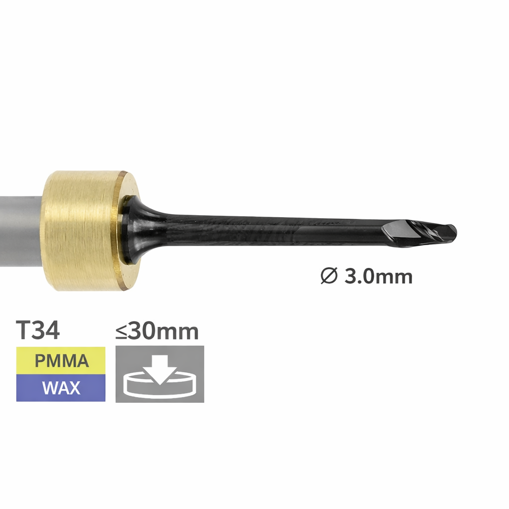 imes icore T34 - Ø 3,0 l 6,0 mm Radiusfräser lang l = 27mm