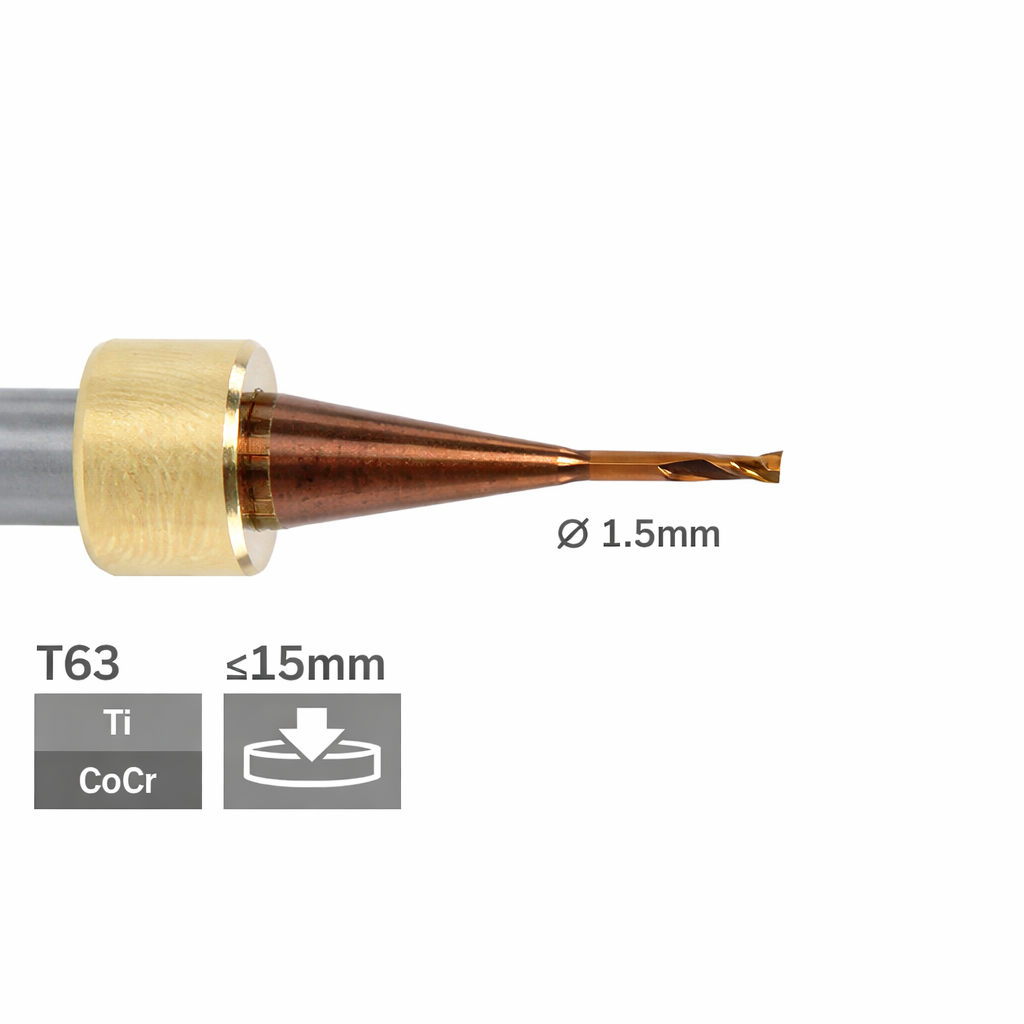 imes icore T63 - Ø 1,5 l 6,00mm  Torusfräser r = 0,08 l = 7mm Zweischneider