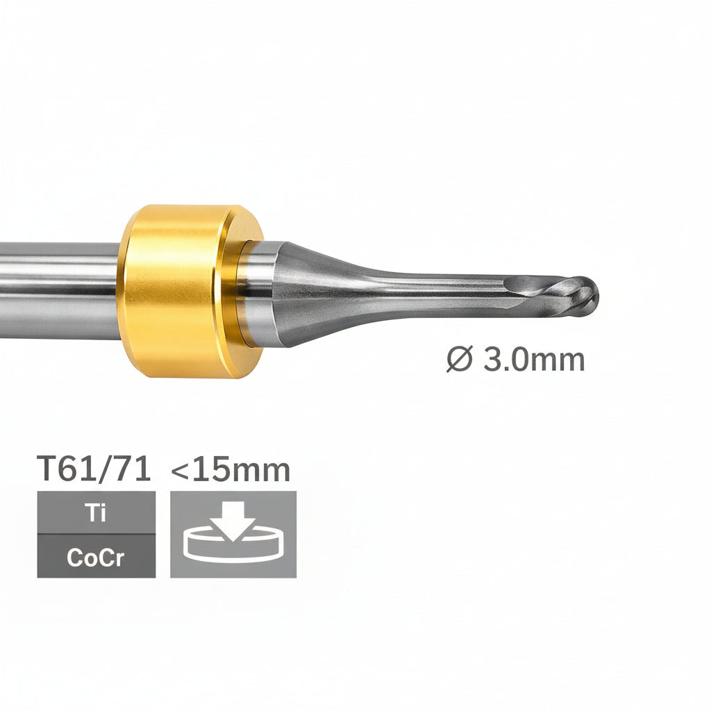OSG Fräser T61 / T71 - Ø 3,0 l 6,0 mm Quattro speed Fräswerkzeug l = 15mm